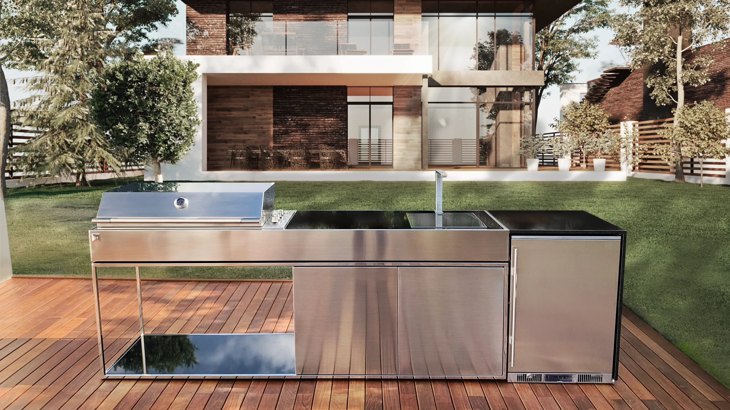 cocina exterior gas