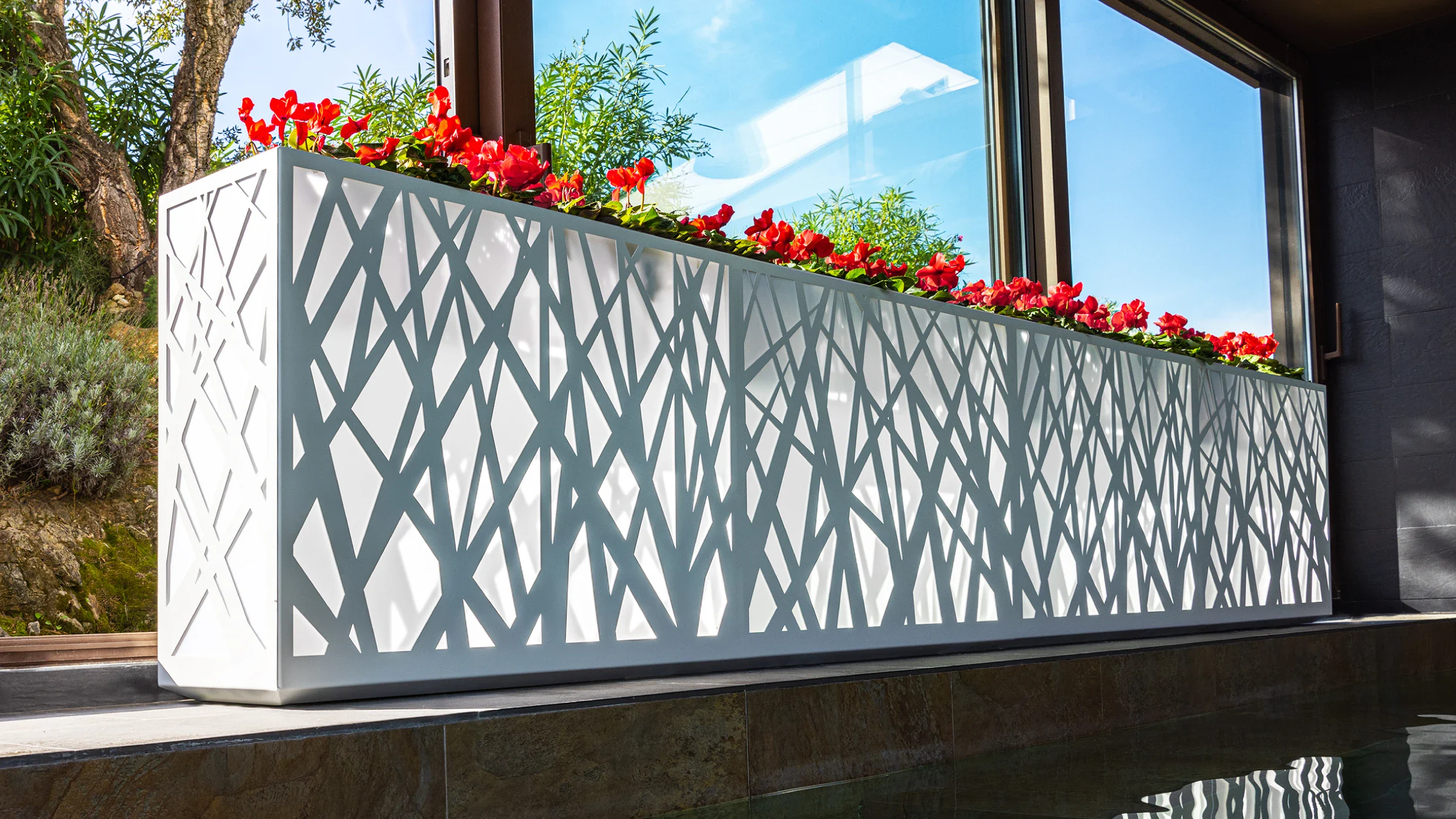 jardineras iluminadas con led