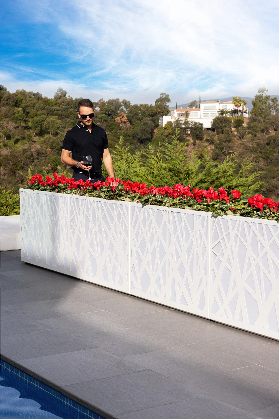 jardineras iluminadas con led