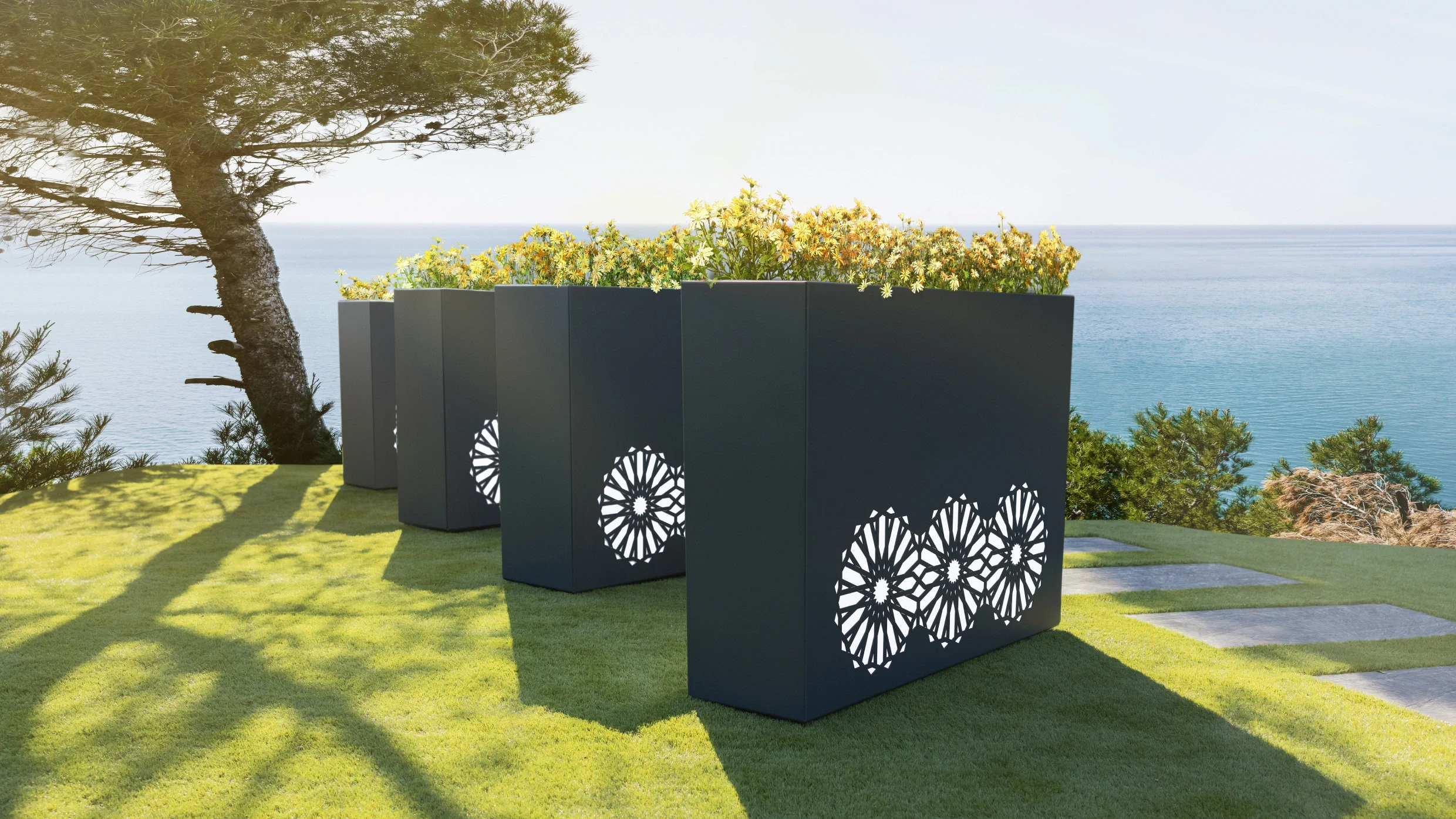 jardineras minimalistas exteriores
