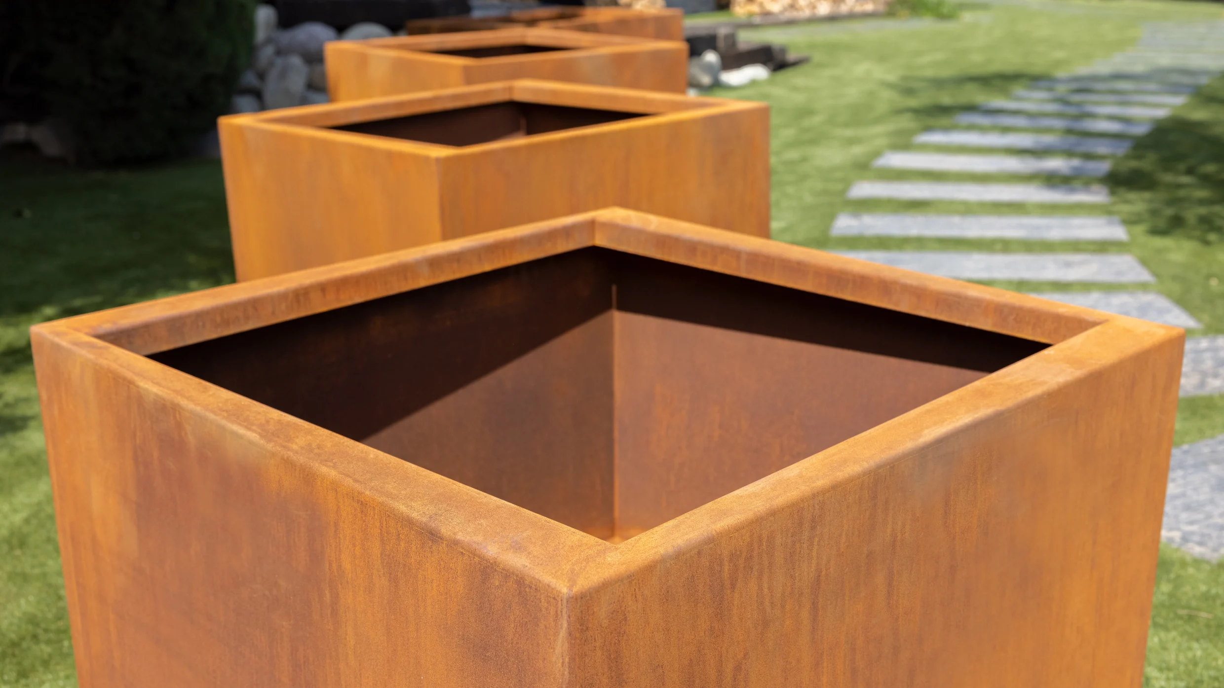 jardineras de acero corten