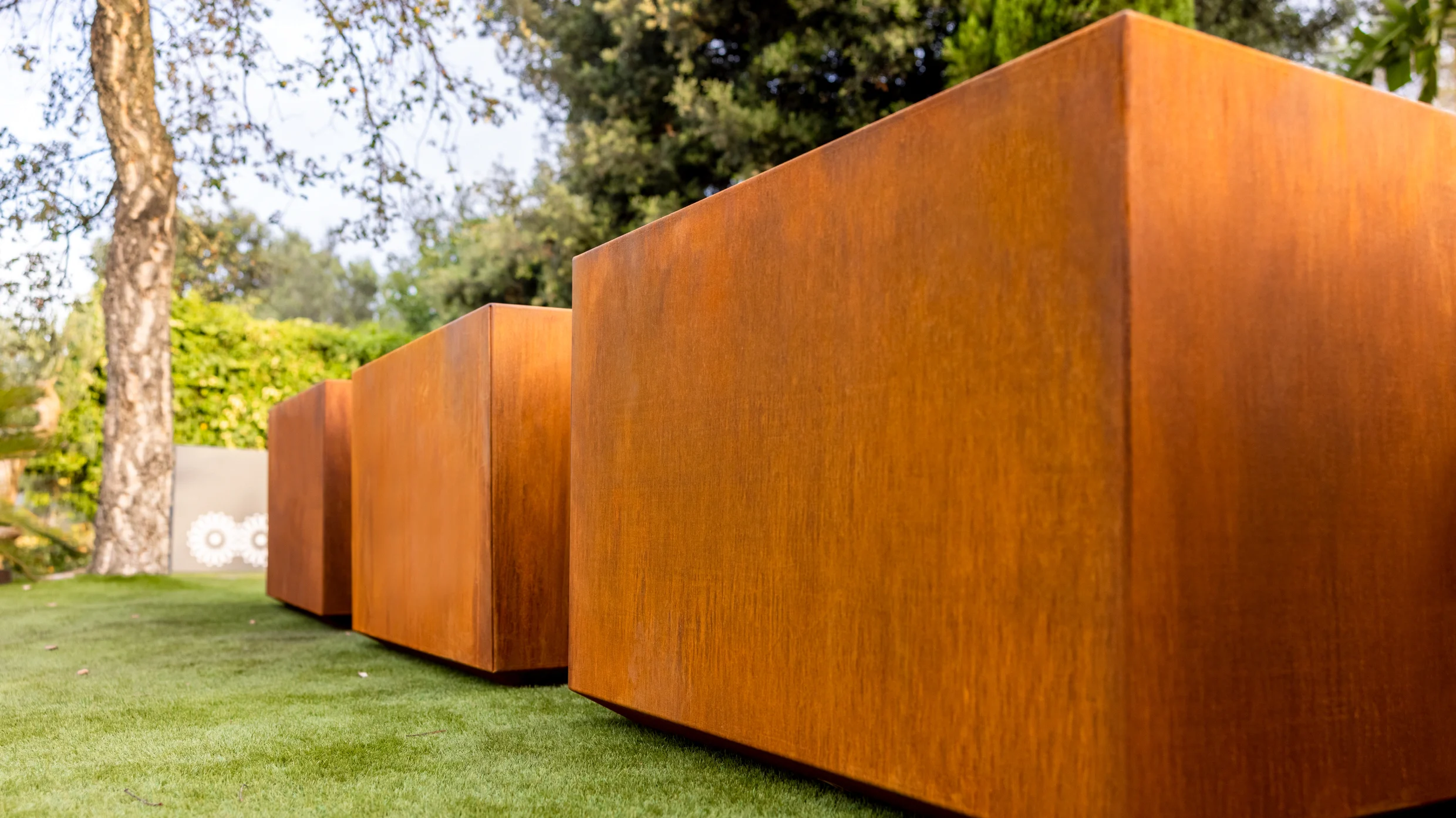jardineras de acero corten fabricadas en barcelona