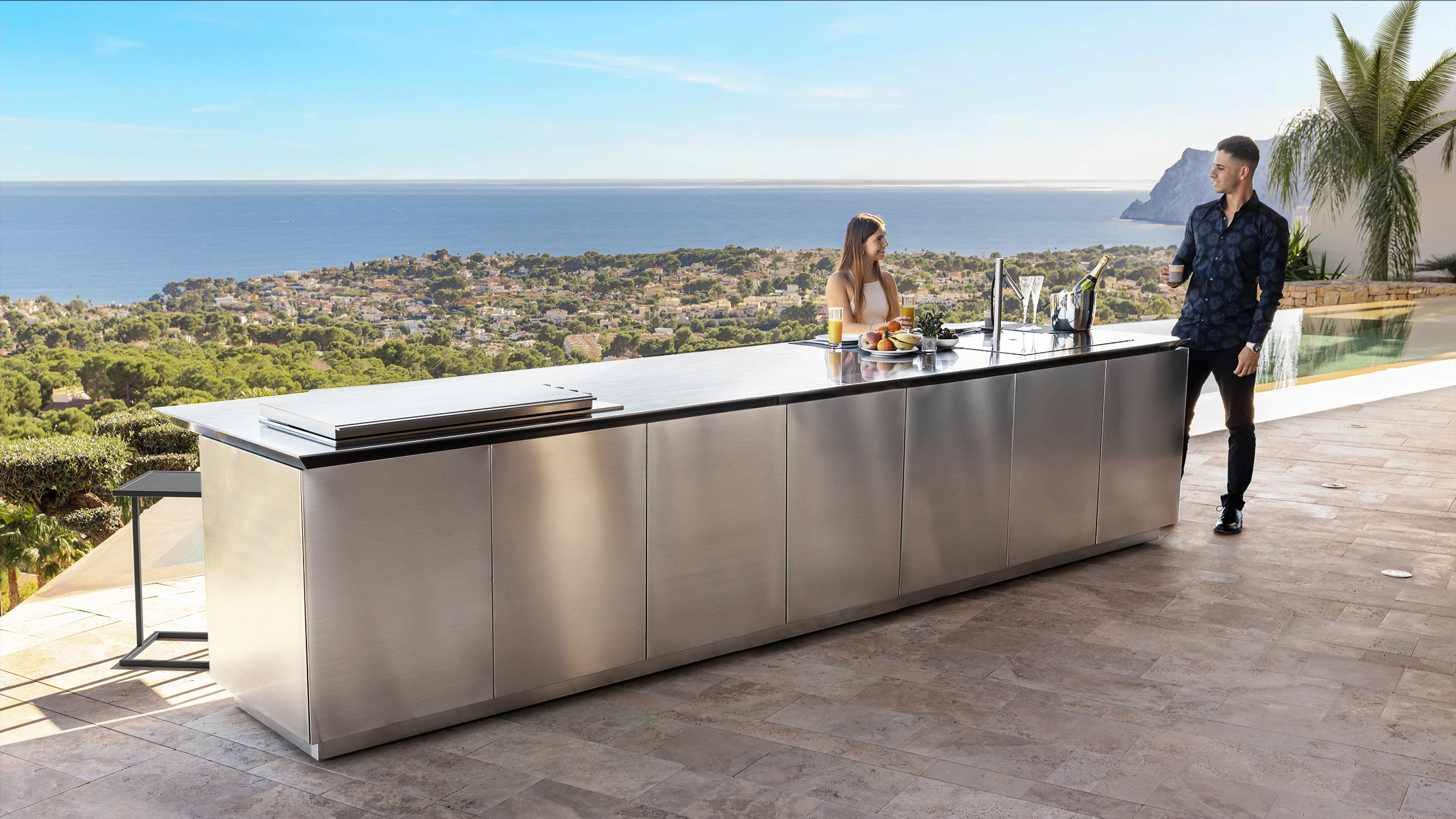 materiales para cocina exterior