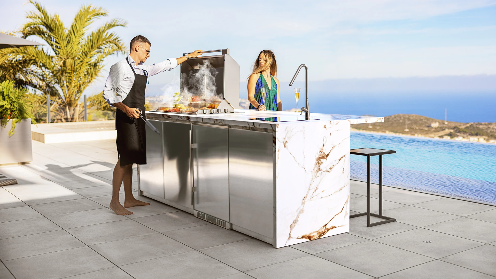 cocina exterior barbacoa