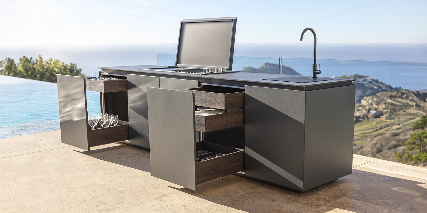 cocina exterior lujosa