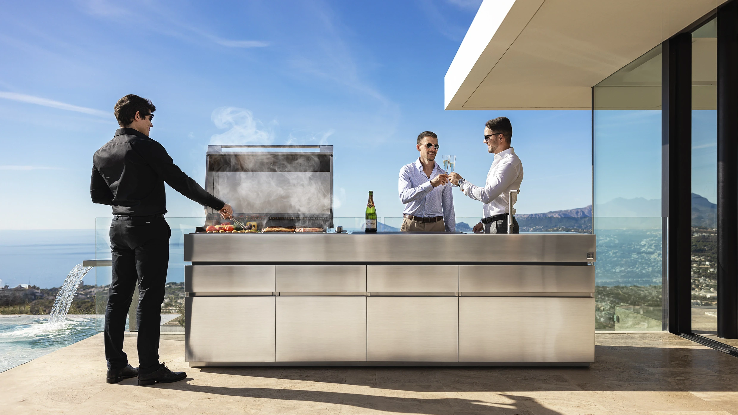 cocinas exteriores con barbacoa