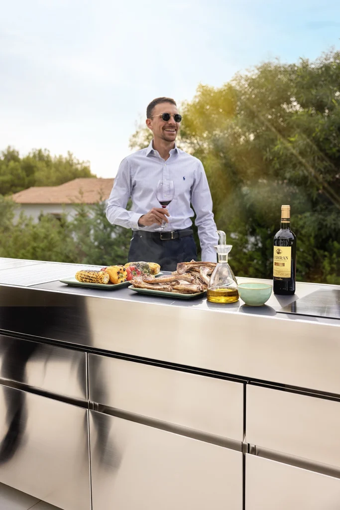 cocina de exterior acero inoxidable