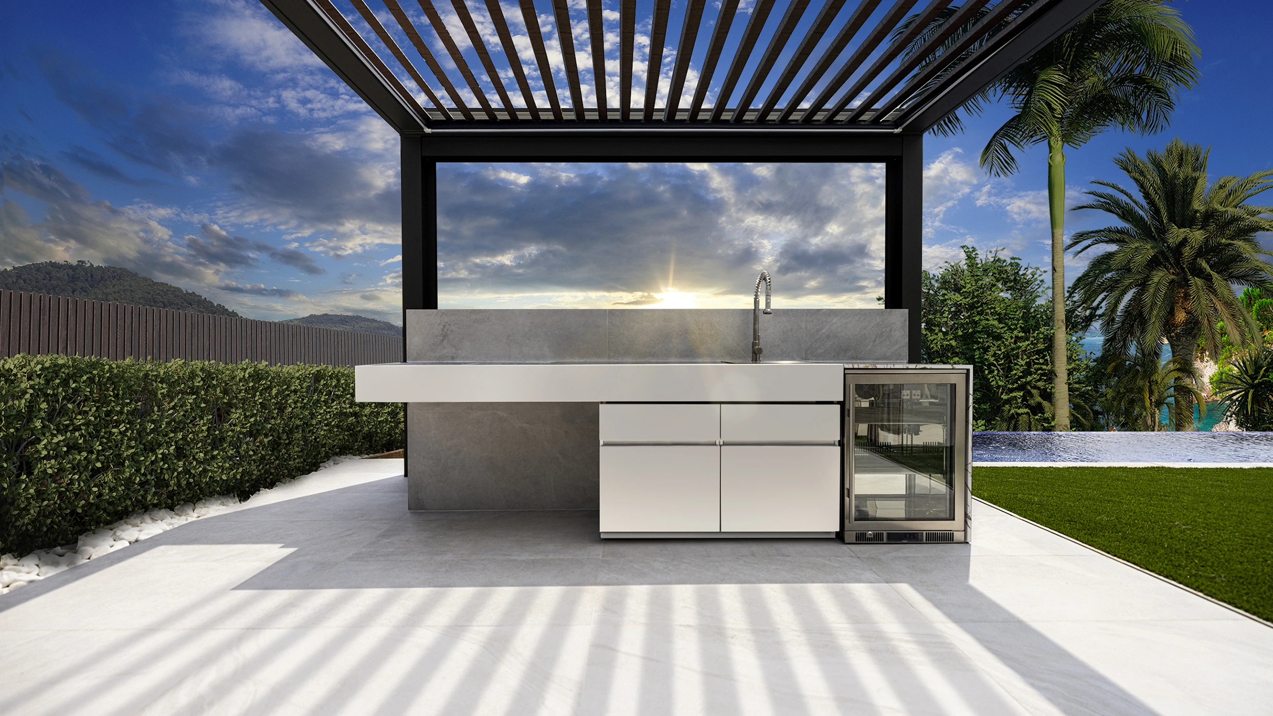 cocina acero inoxidable exterior