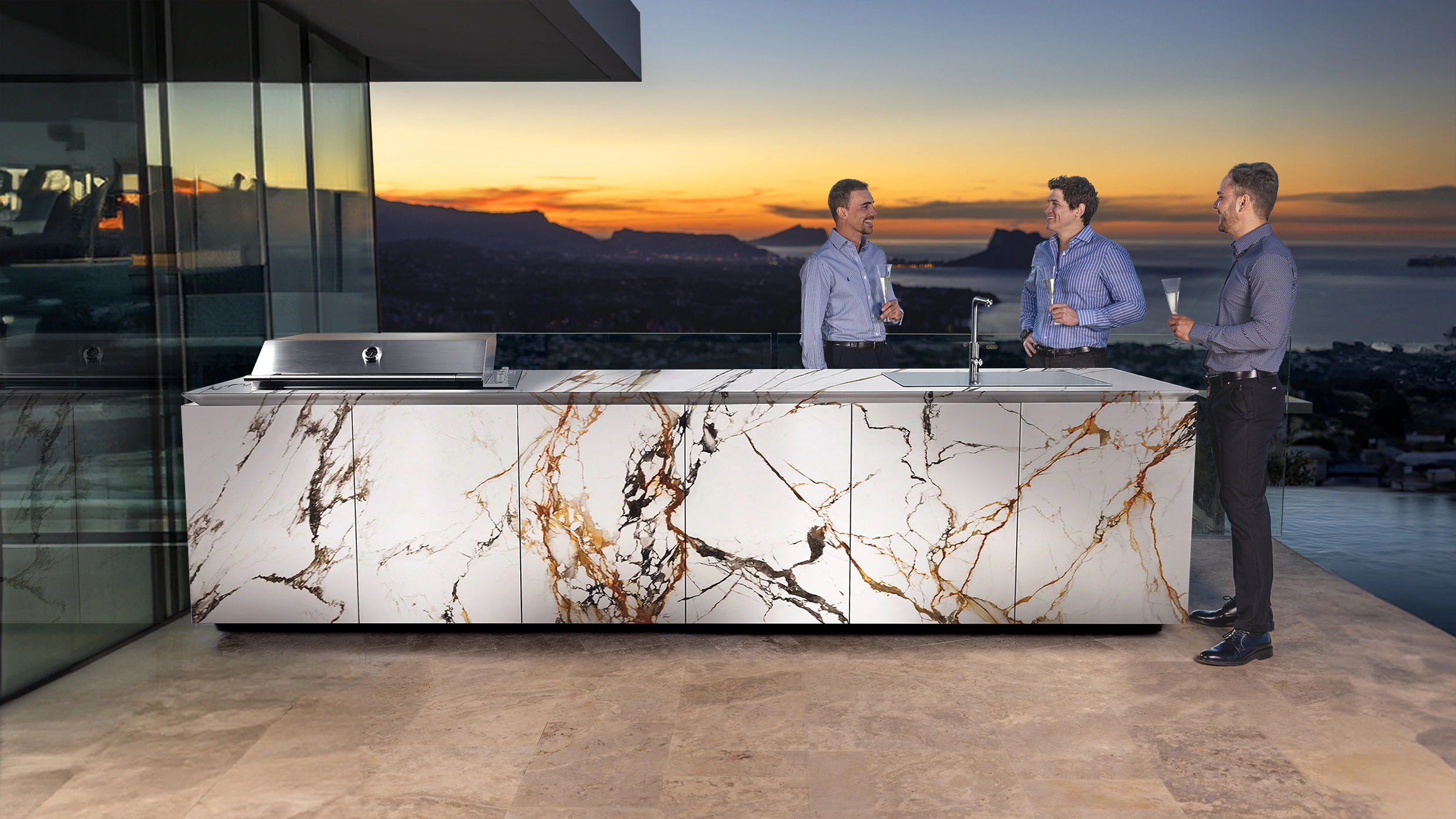 cocina para exteriores de diseño